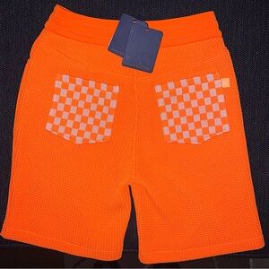 Louis Vuitton Orange Waffle Knit Shorts
